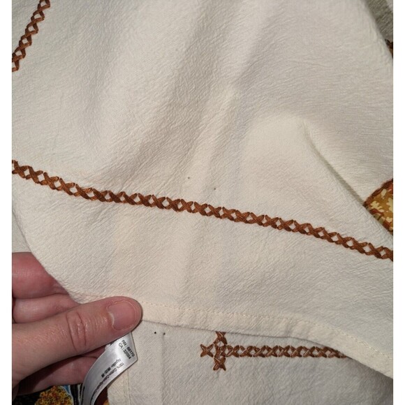 Urban Outfitters Cream "K" Patchwork Monogram Kitchen Tea Towel 28 x 21 Cotton - Picture 5 of 5